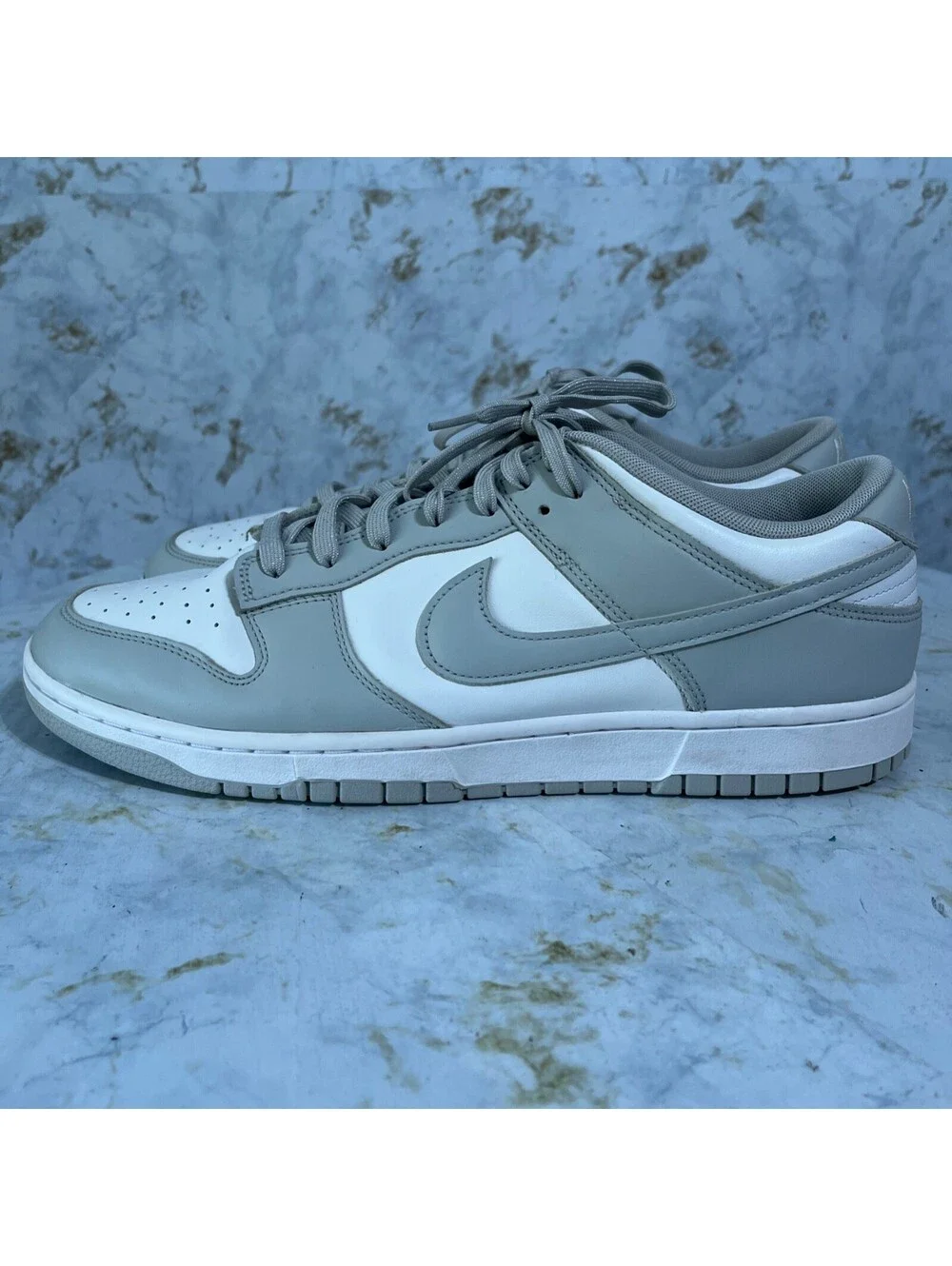 Nike Dunk Low Men's Size 14 Shoes White Gray Athletic Low Top Trainer Sneakers